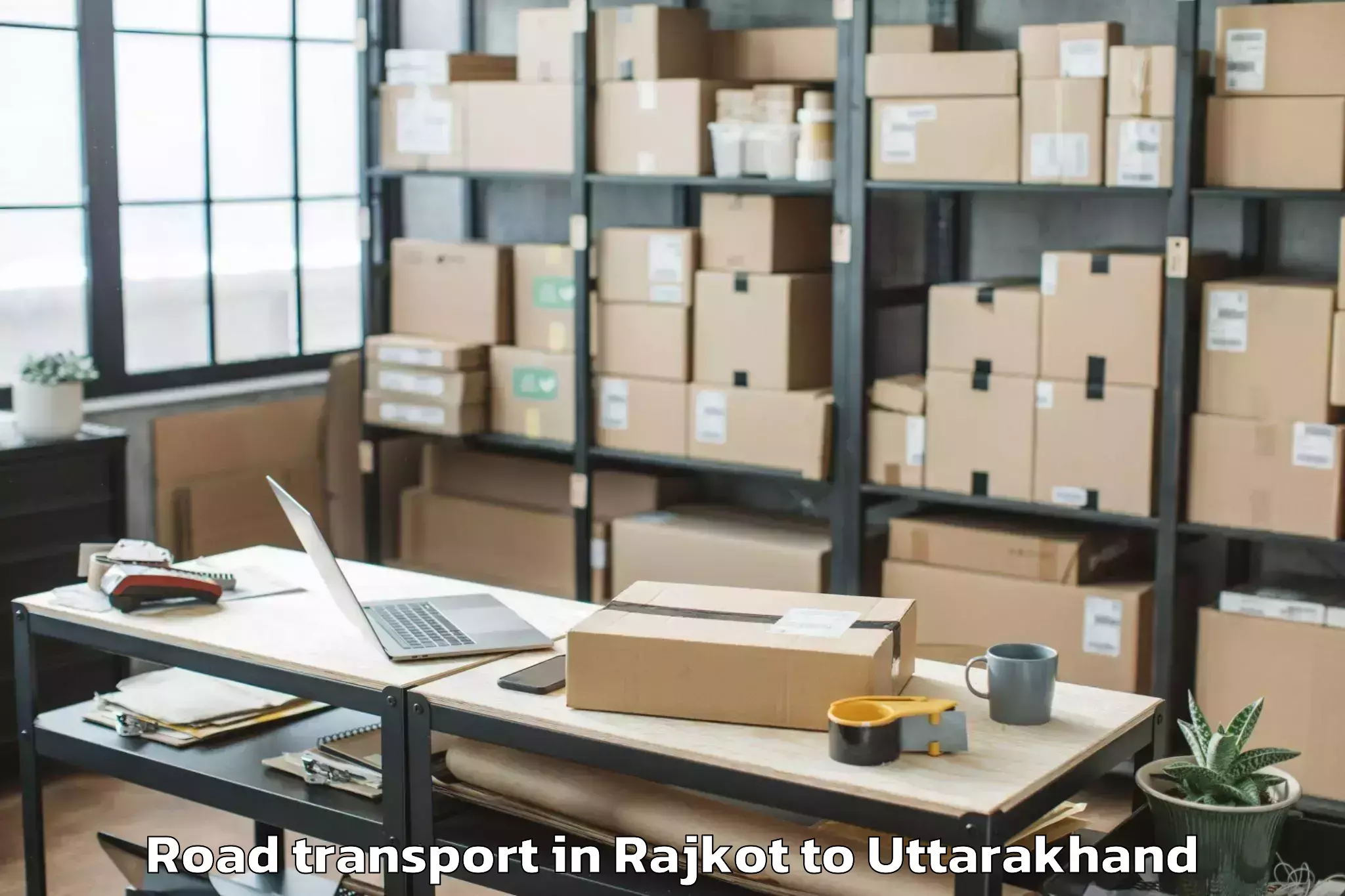 Book Your Rajkot to Ranikhet Road Transport Today